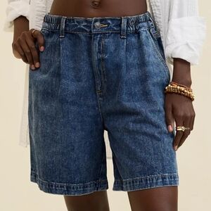 Aerie Denim Trouser Jort Blue Women's Shorts Medium